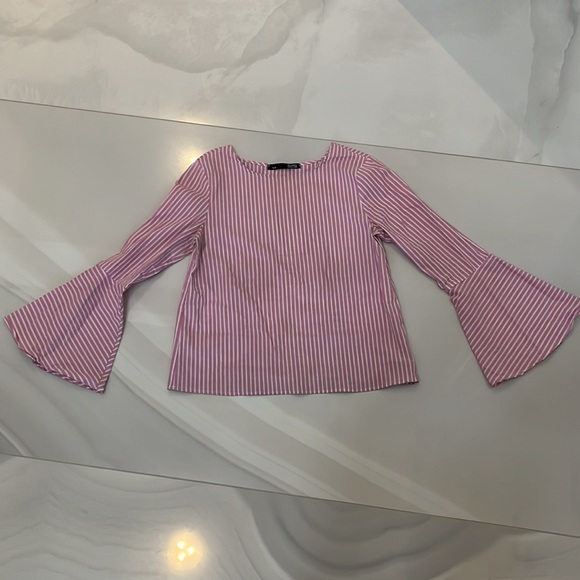 Rebel sugar pink and white striped blouse - Picture 3 of 4